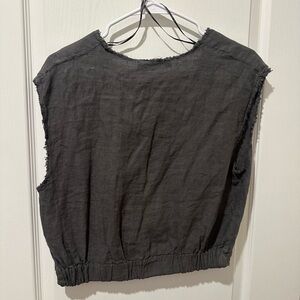 Zara linen vest with details, in size extra small